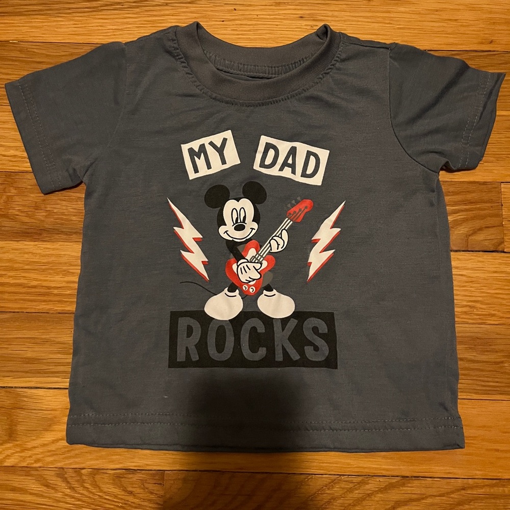Disney Mickey Mouse 'My Dad Rocks' Blue Kids T-Shirt